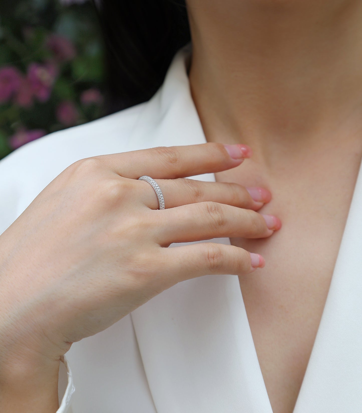 MR.RIGHT- A Fashionable And Luxurious Jewelry Accessory Set With Moissanite S925 Sterling Silver And Platinum-plated Diamond